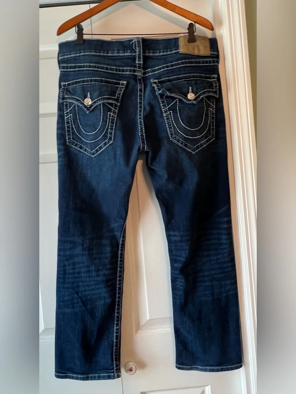 True Religion World Tour Men's Straight Big T Jeans Darken Brick Y2K 38x28 2607